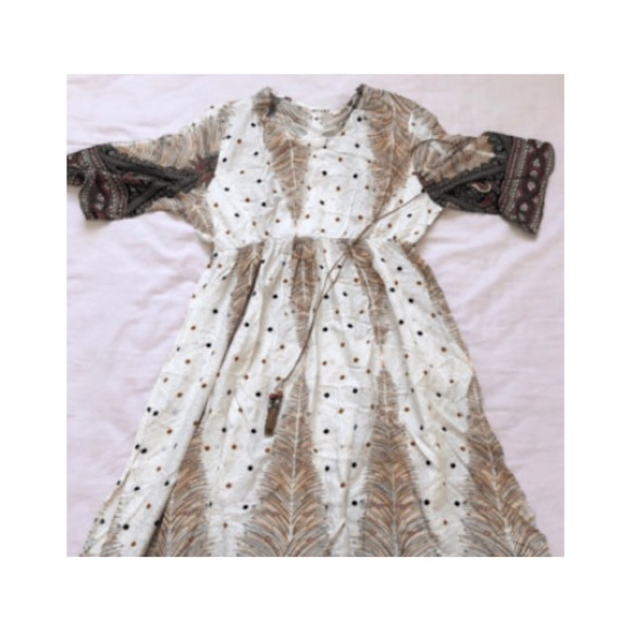 PLUS SIZE 2X BOHO PAISLEY MAXI DRESS - Picture 6 of 8